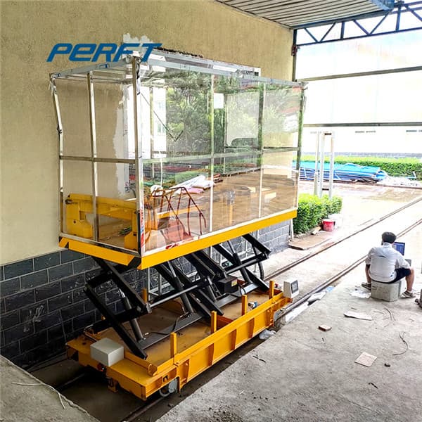 automatic transfer trolley for transporting steel structure parts 10 ton