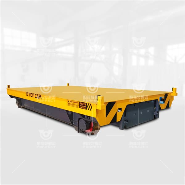 Battery Operated 10 Tons Industrial Transfer Trolley For Carrying Goods Dc Motor