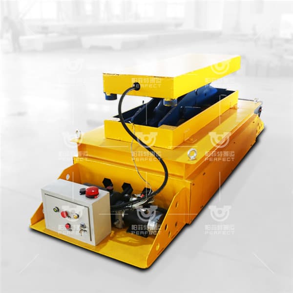 Battery Operated Plc Control 5 Tons Motorized Transfer Cart