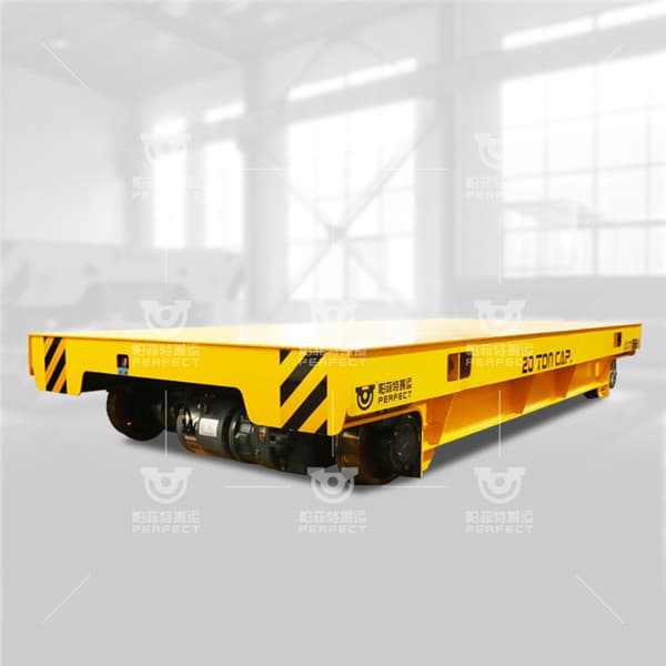 Steel Billet Electric Battery Transfer Trolley 5T For Sandblasting Room