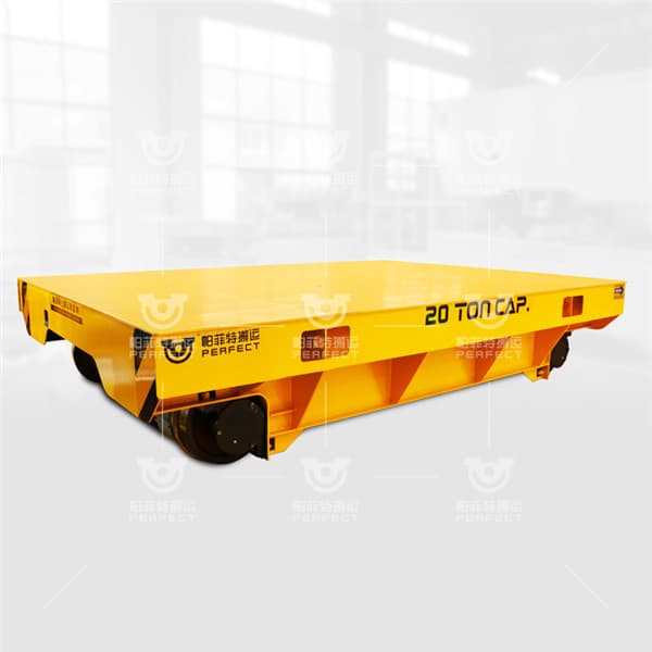 Metal Industry Battery Trackless Transfer Trolley Hydraulic Steering 40 Tons