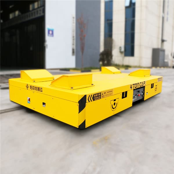 railway electric flat bed trailer for steel foil coils handling with v-frame