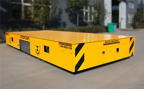 trackless transfer cart with flat tread steel wheels 25 tons