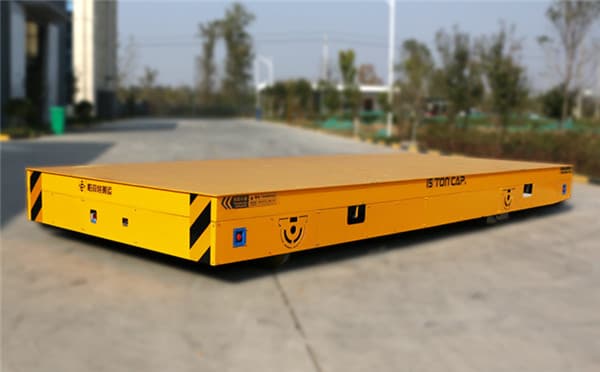 trackless transfer cart with steel rail wheels 50t