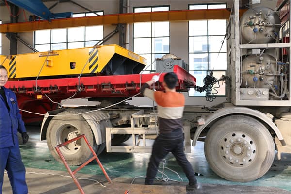 Nigeria motorized rail transfer trolley in steel industry
