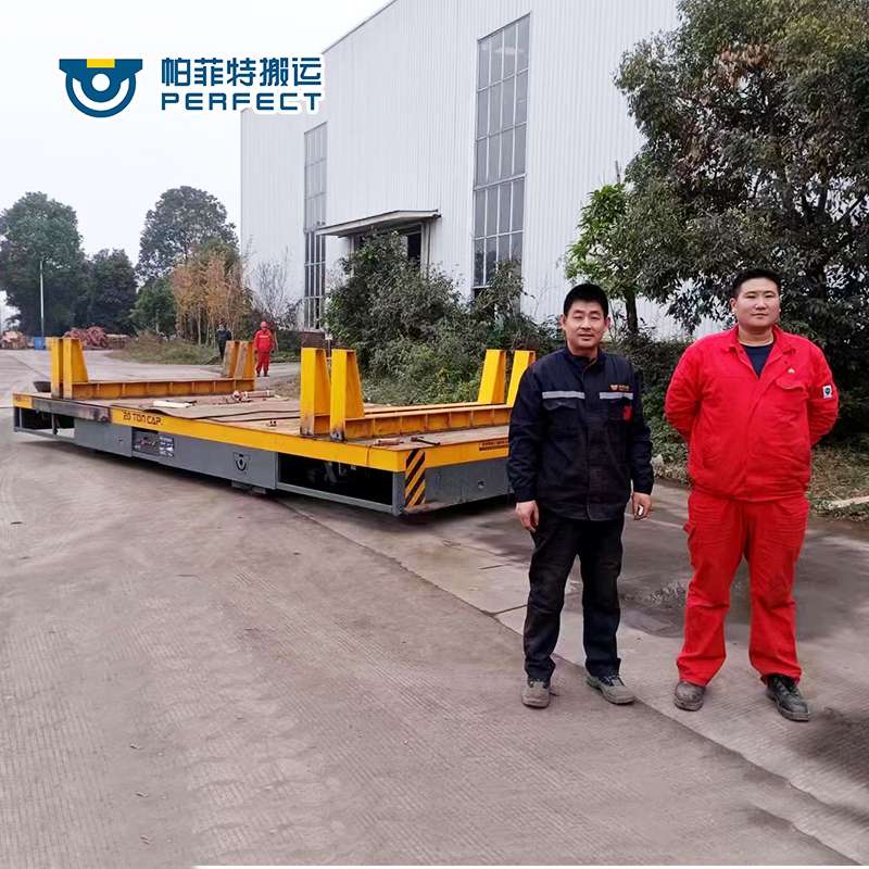 Omnidirectional wheel trackless transfer cart 100 ton